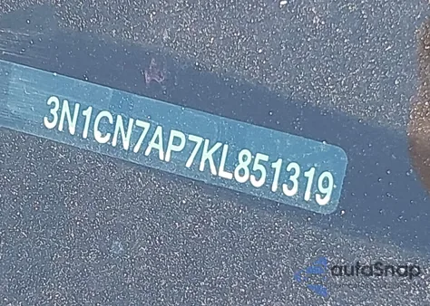 2019 Nissan Versa 1.6 Sv из США, поврежденный, VIN 3N1CN7AP7KL851319